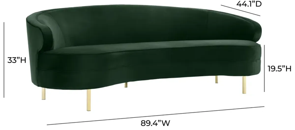 Baila Forest Green Velvet Sofa