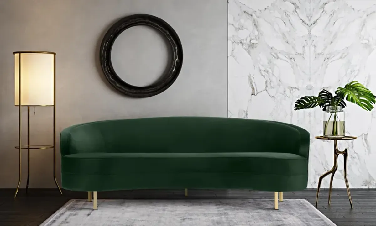 Baila Forest Green Velvet Sofa