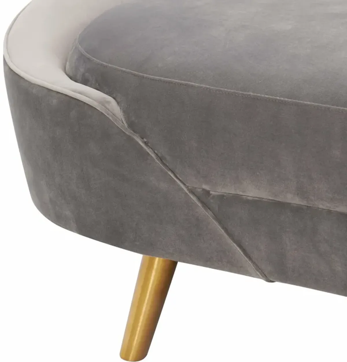 Cleopatra Grey Velvet Sofa