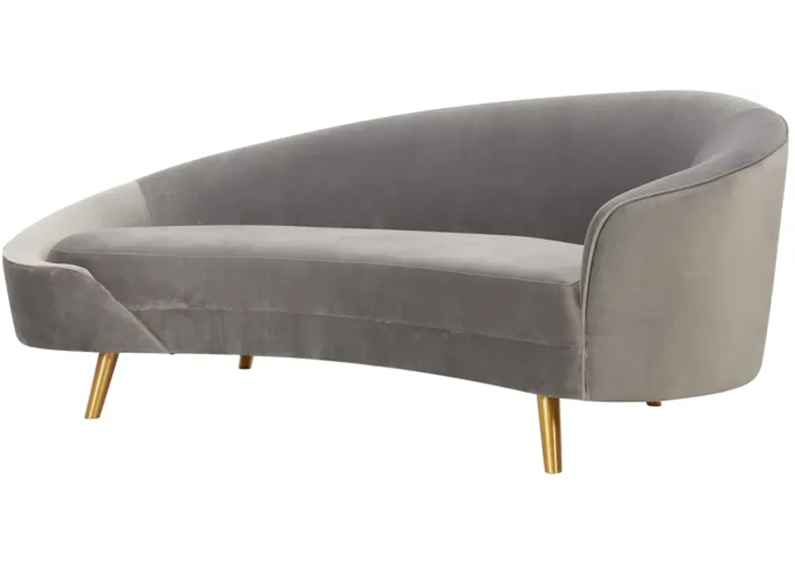 Cleopatra Grey Velvet Sofa