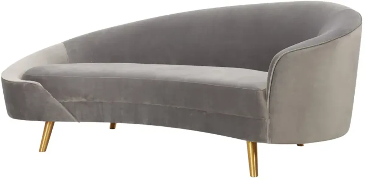 Cleopatra Grey Velvet Sofa