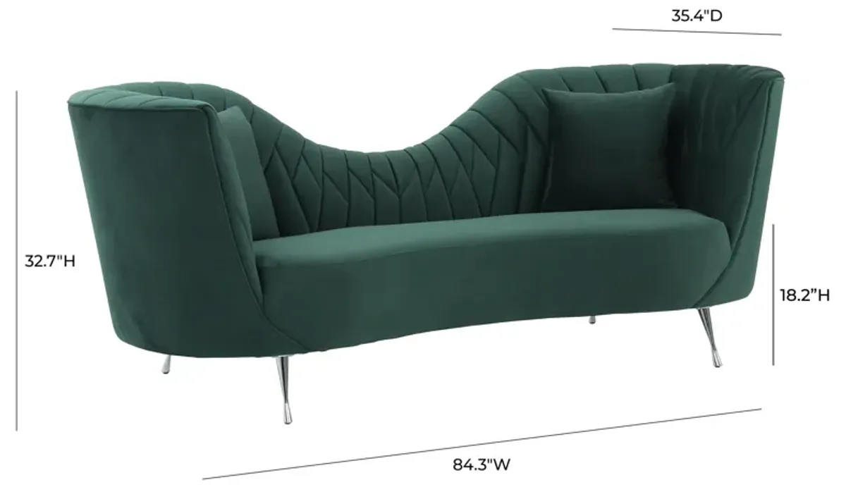 Eva Forest Green Velvet Sofa