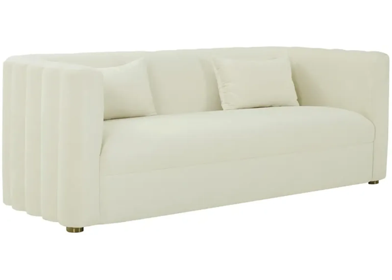 Callie Cream Velvet Sofa