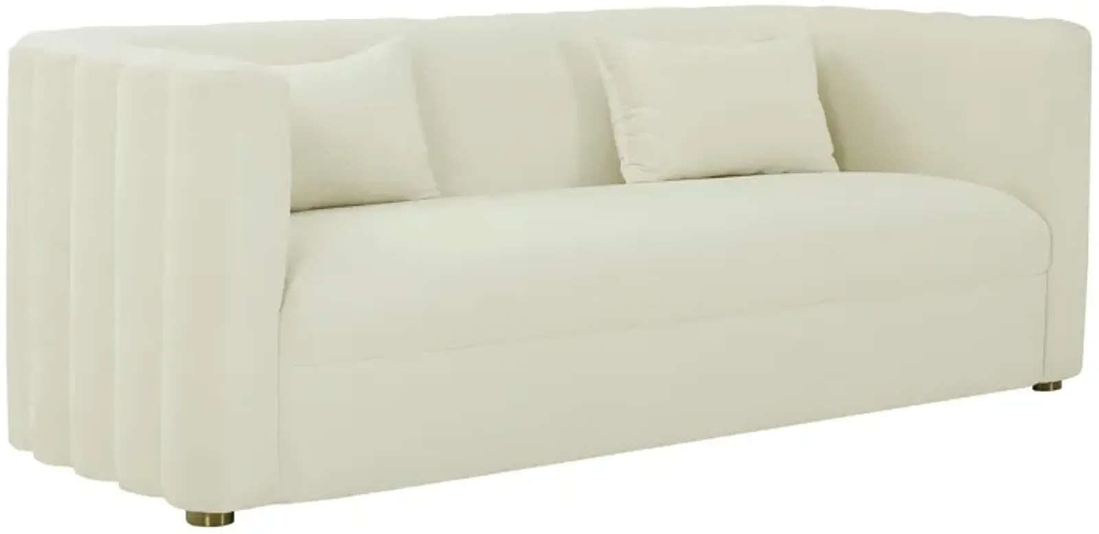 Callie Cream Velvet Sofa