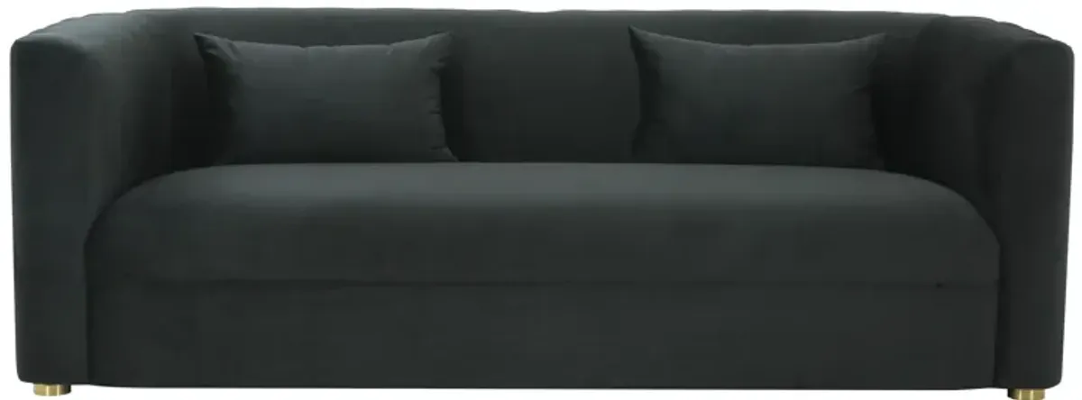 Callie Black Velvet Sofa