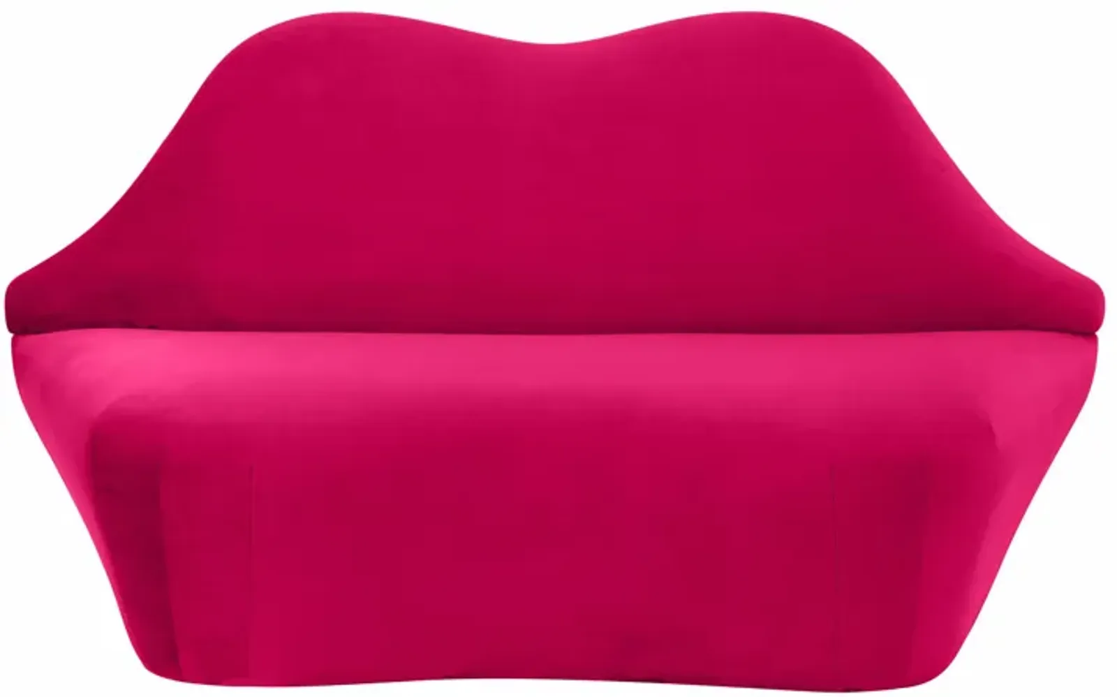 Lips Hot Pink Velvet Settee