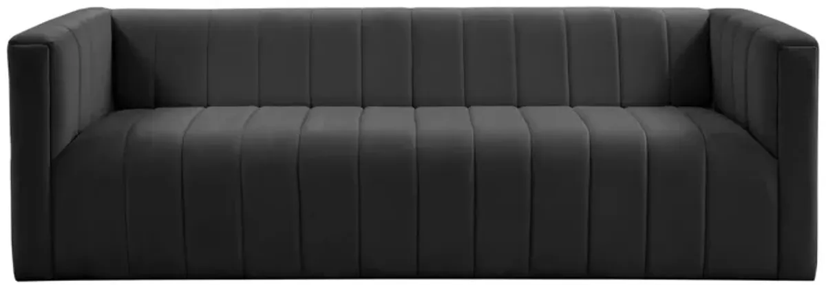 Norah Black Velvet Sofa