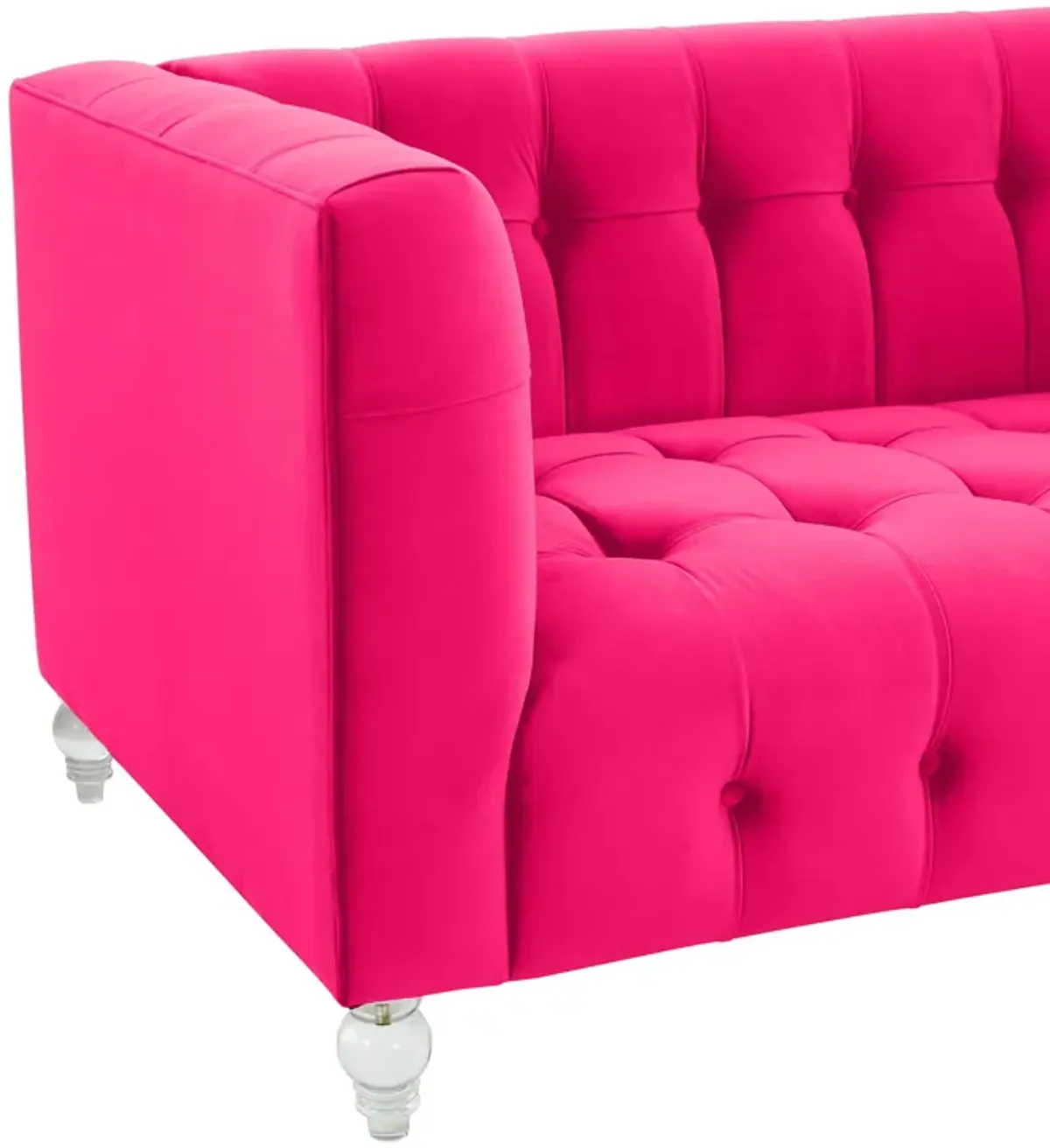 Bea Hot Pink Velvet Loveseat