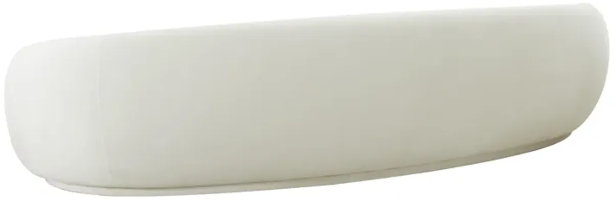 Kendall Cream Velvet 120 Inch Sofa