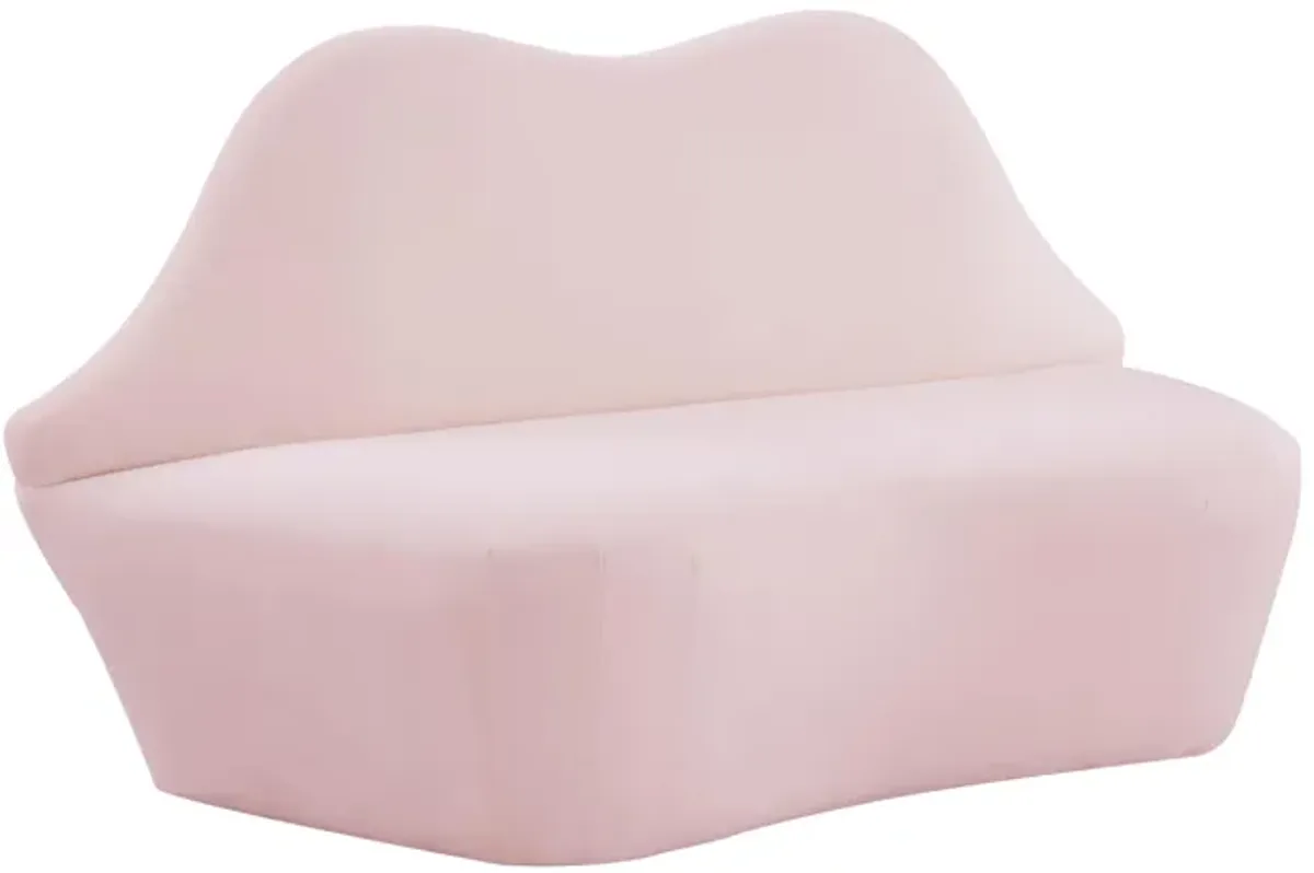 Lips Blush Velvet Settee