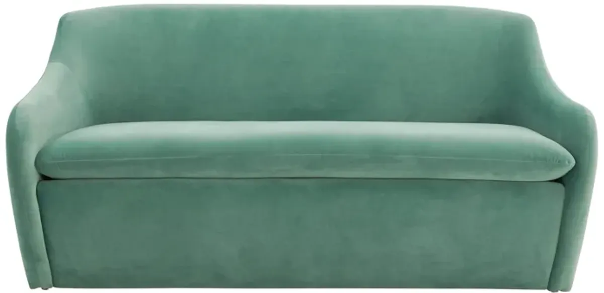 Cellia Frost Blue Velvet Loveseat