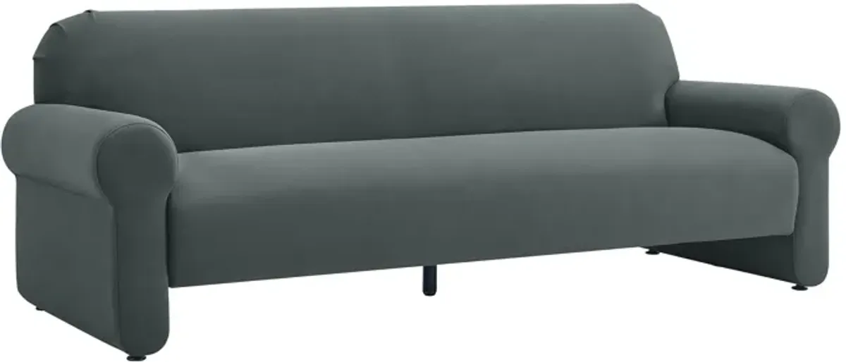 Keelee Grey 84 Inch Velvet Sofa