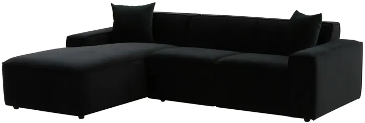 Olafur Black Velvet Sectional - LAF