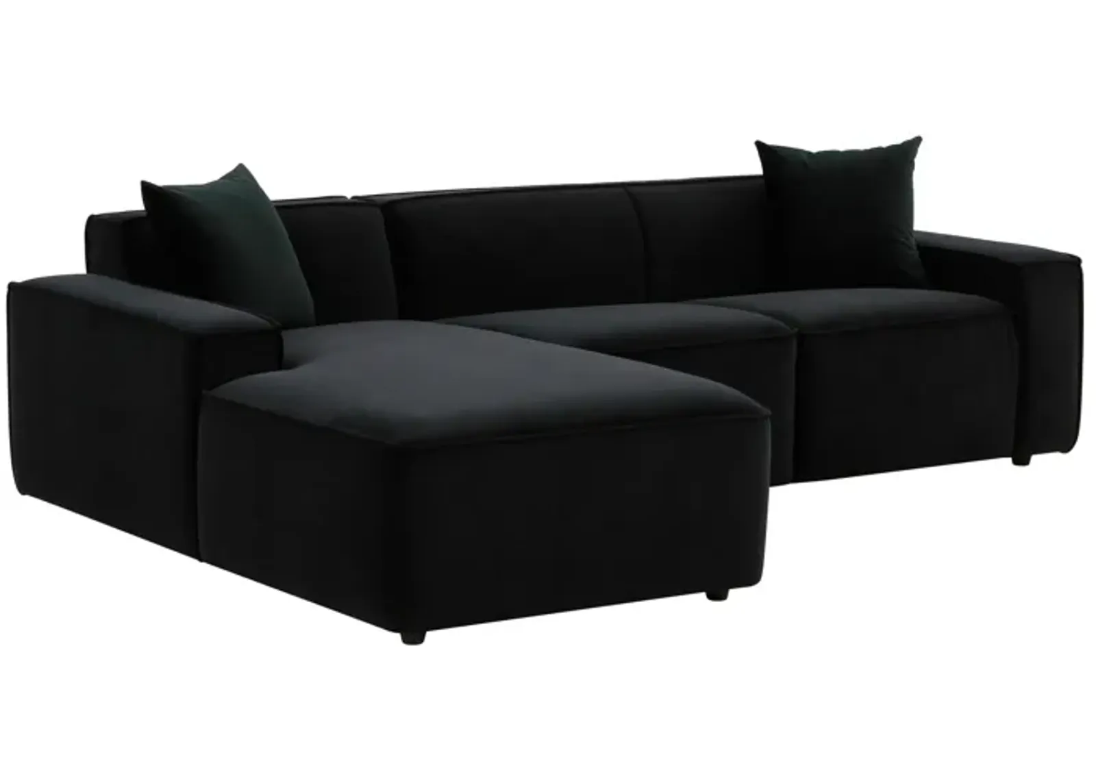 Olafur Black Velvet Sectional - LAF