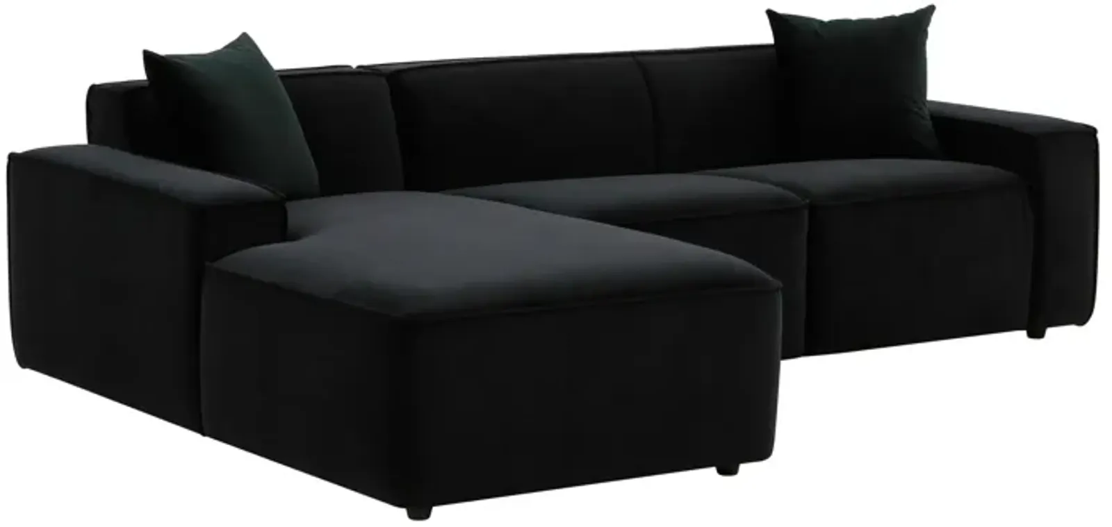 Olafur Black Velvet Sectional - LAF