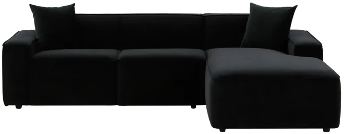 Olafur Black Velvet Sectional - RAF