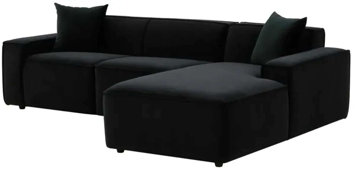 Olafur Black Velvet Sectional - RAF