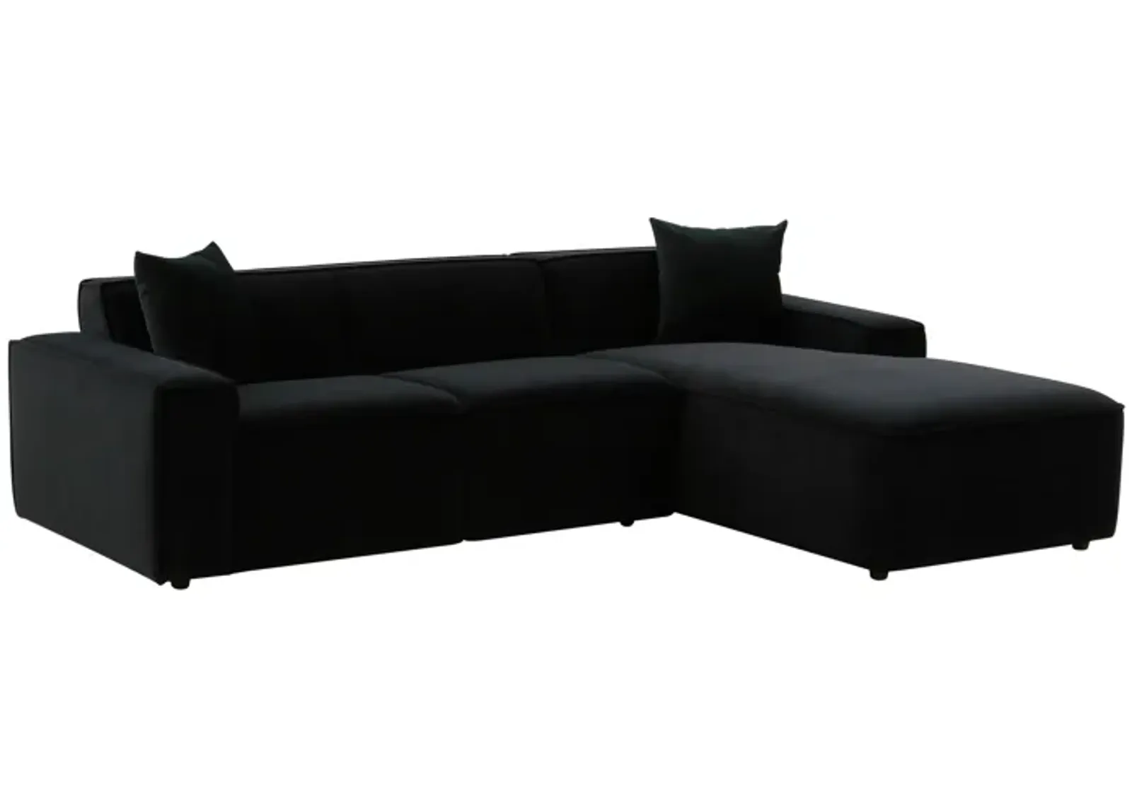 Olafur Black Velvet Sectional - RAF