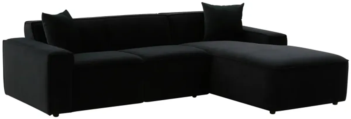 Olafur Black Velvet Sectional - RAF