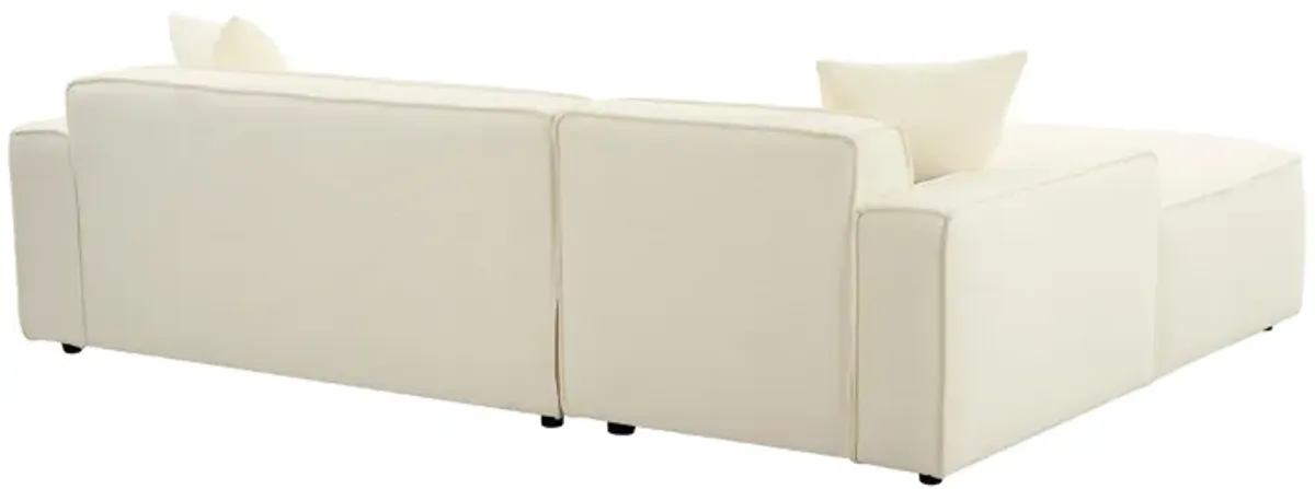 Olafur Cream Linen Sectional - LAF