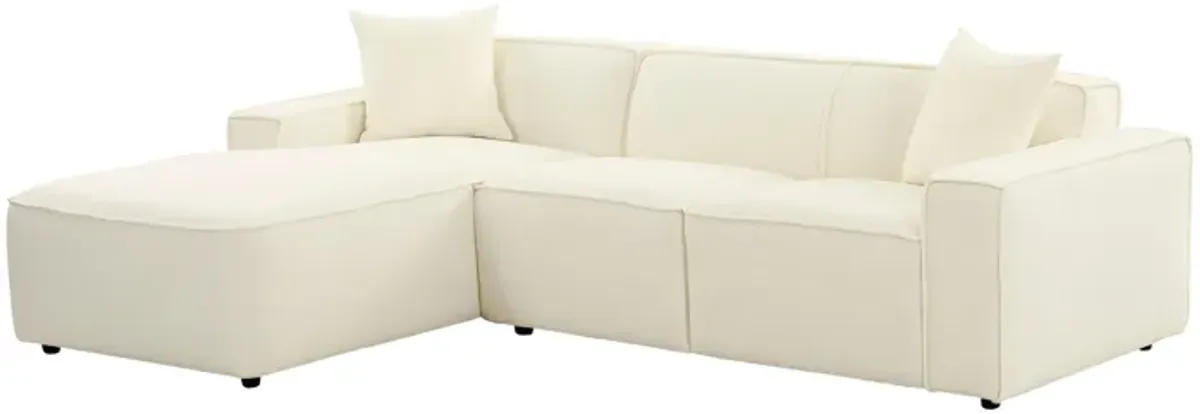 Olafur Cream Linen Sectional - LAF