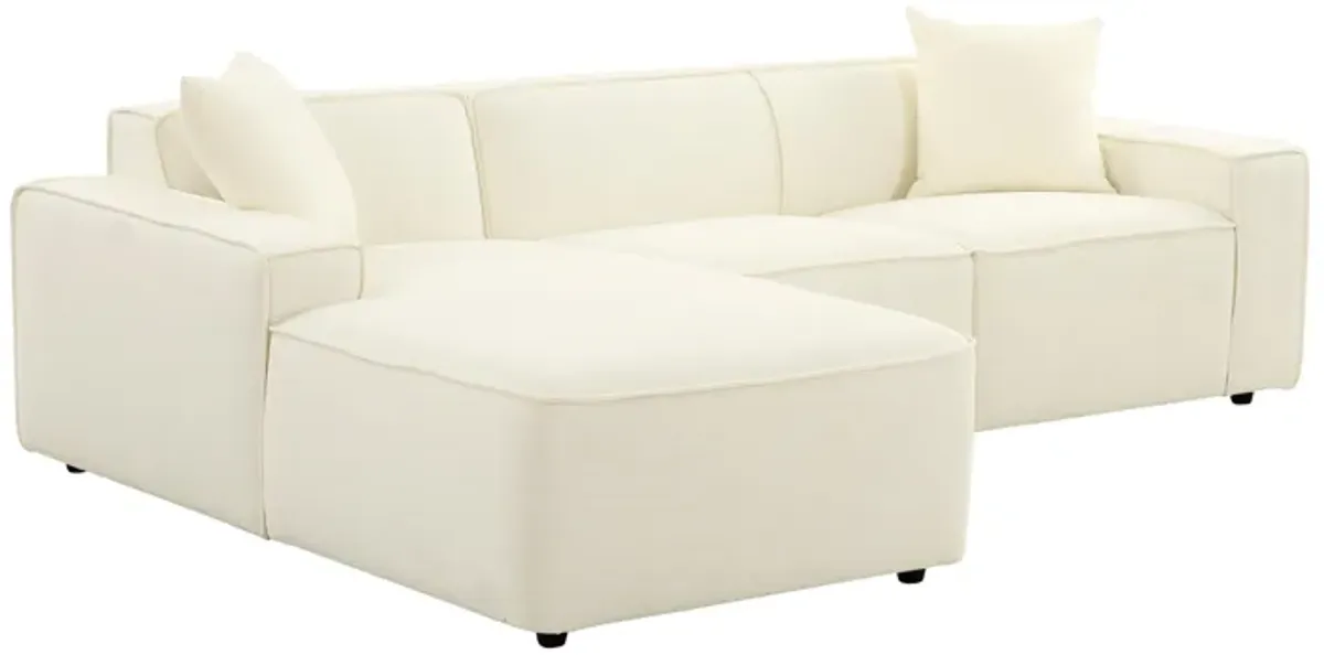 Olafur Cream Linen Sectional - LAF