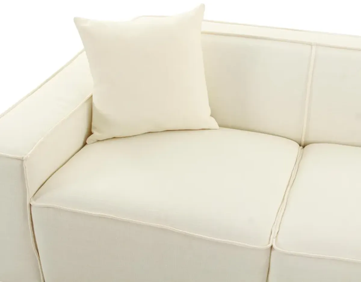 Olafur Cream Linen Sectional - RAF