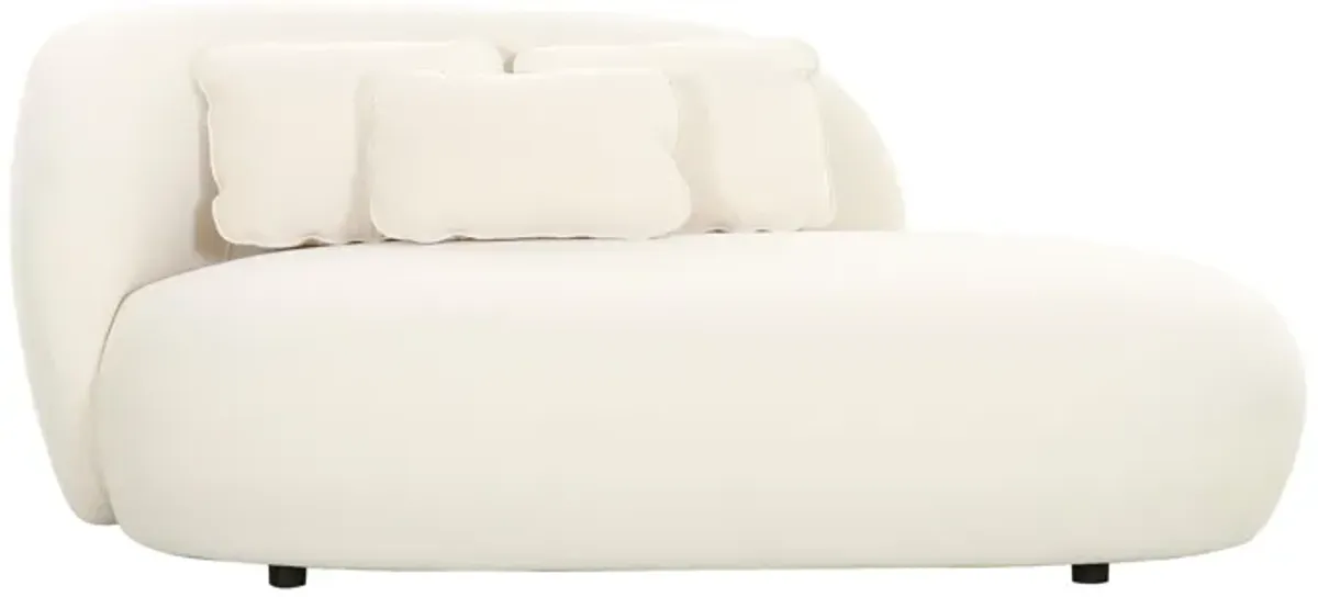 Galet Cream Velvet Chaise