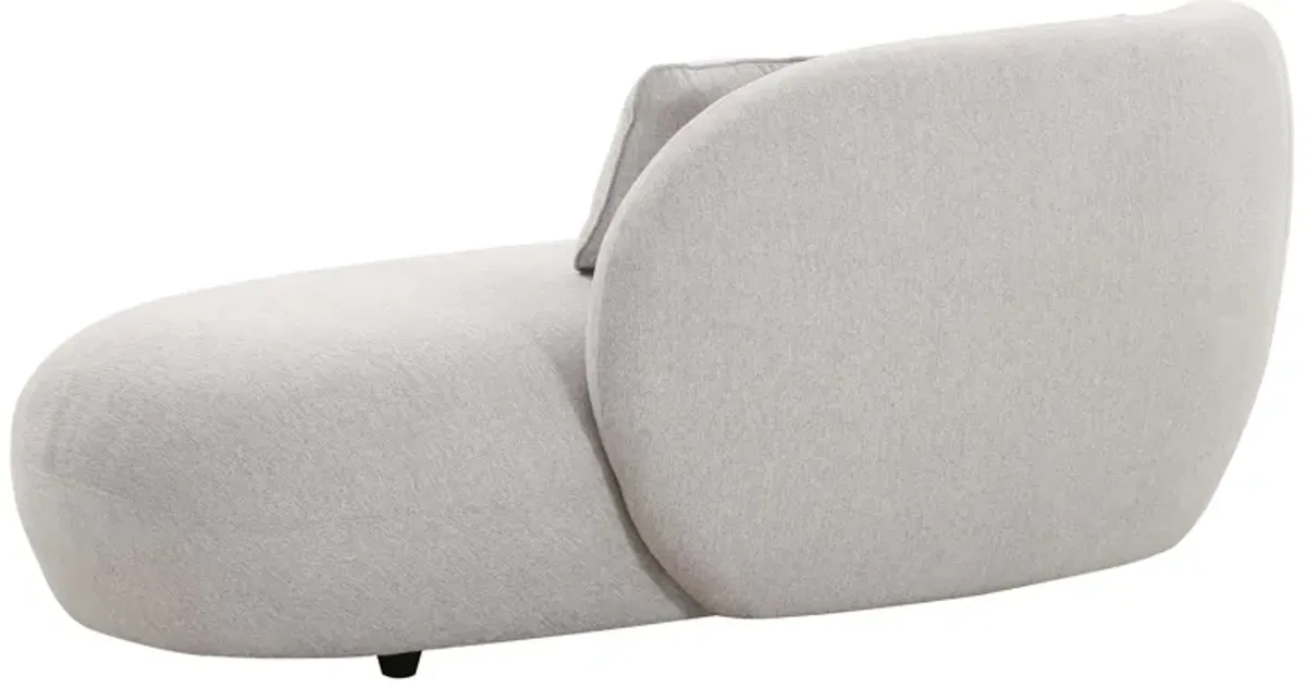 Galet Grey Velvet Chaise