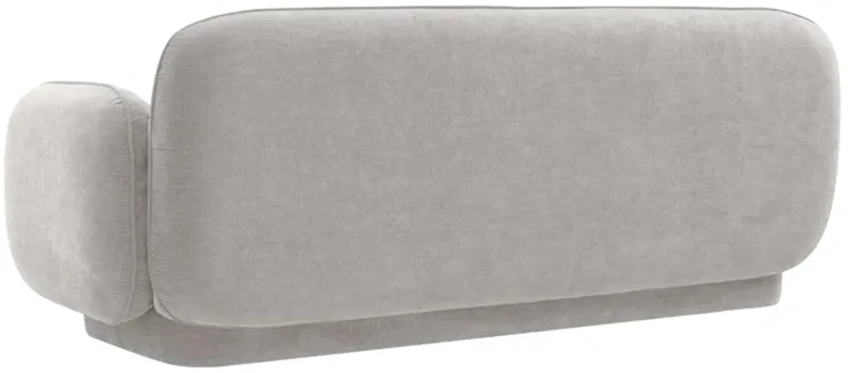 Kandor Stone Grey Textured Velvet Sofa