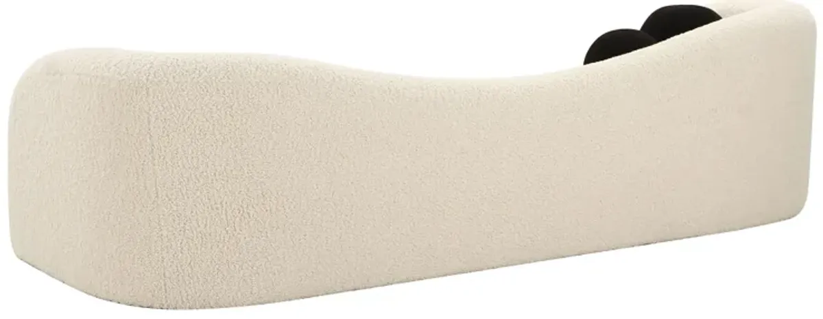 Leonie Beige Faux Shearling Sofa