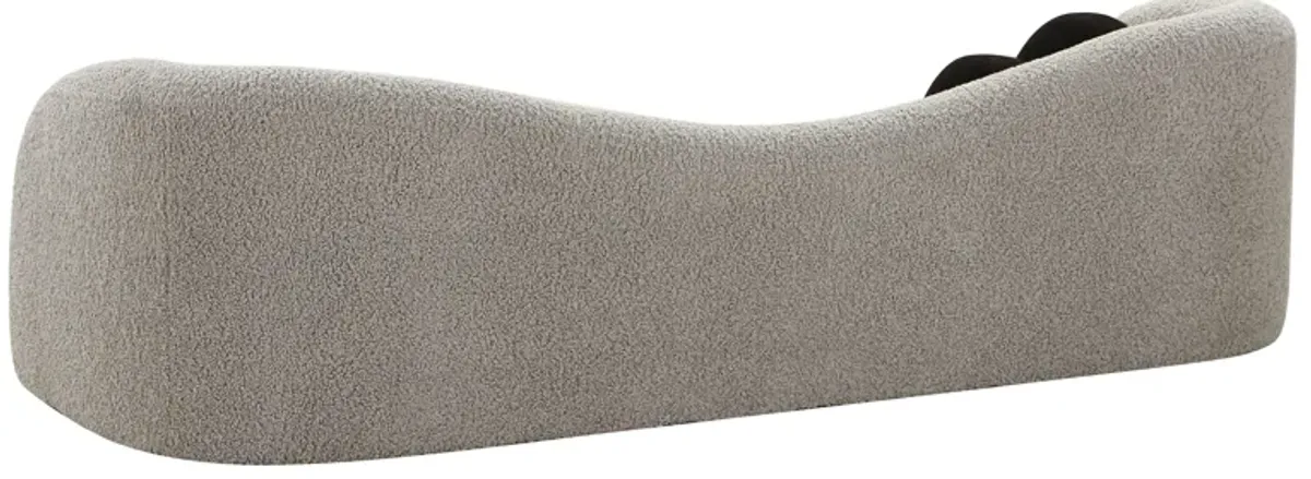 Leonie Grey Faux Shearling Sofa