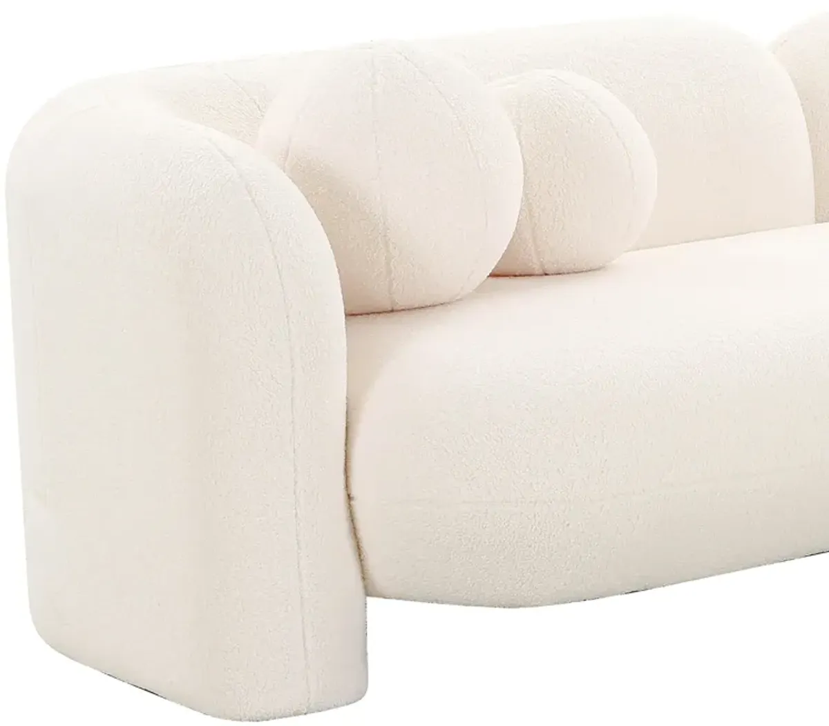 Amelie Cream Faux Fur Sofa