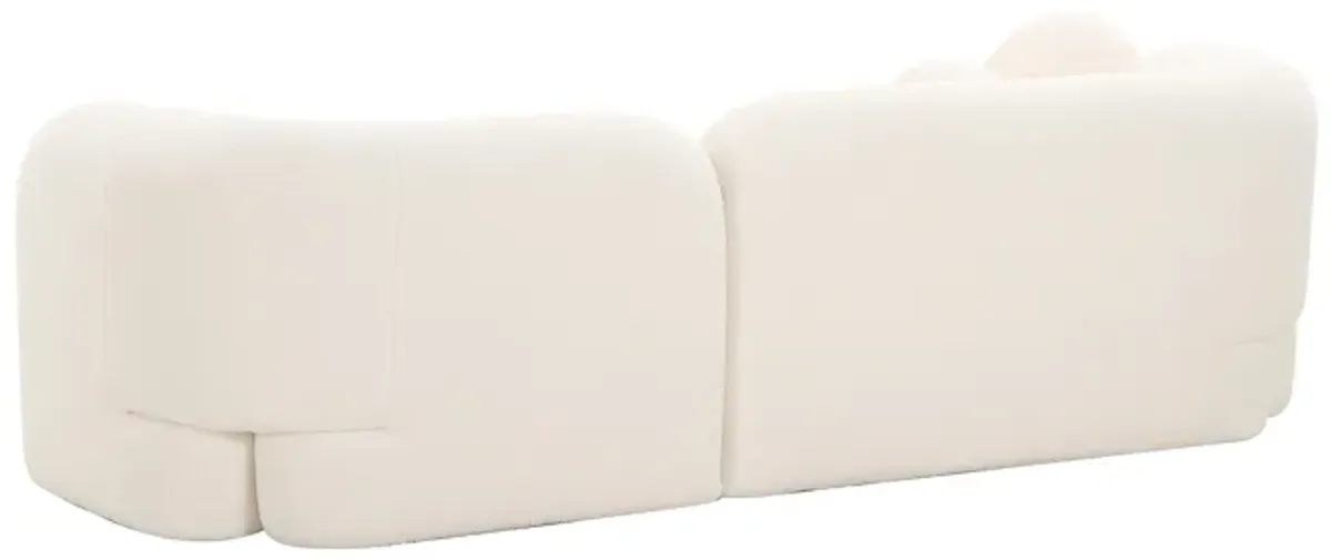 Amelie Cream Faux Fur Sofa