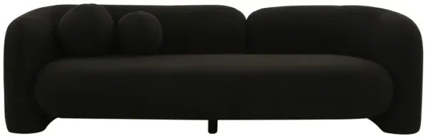 Amelie Black Faux Fur Sofa