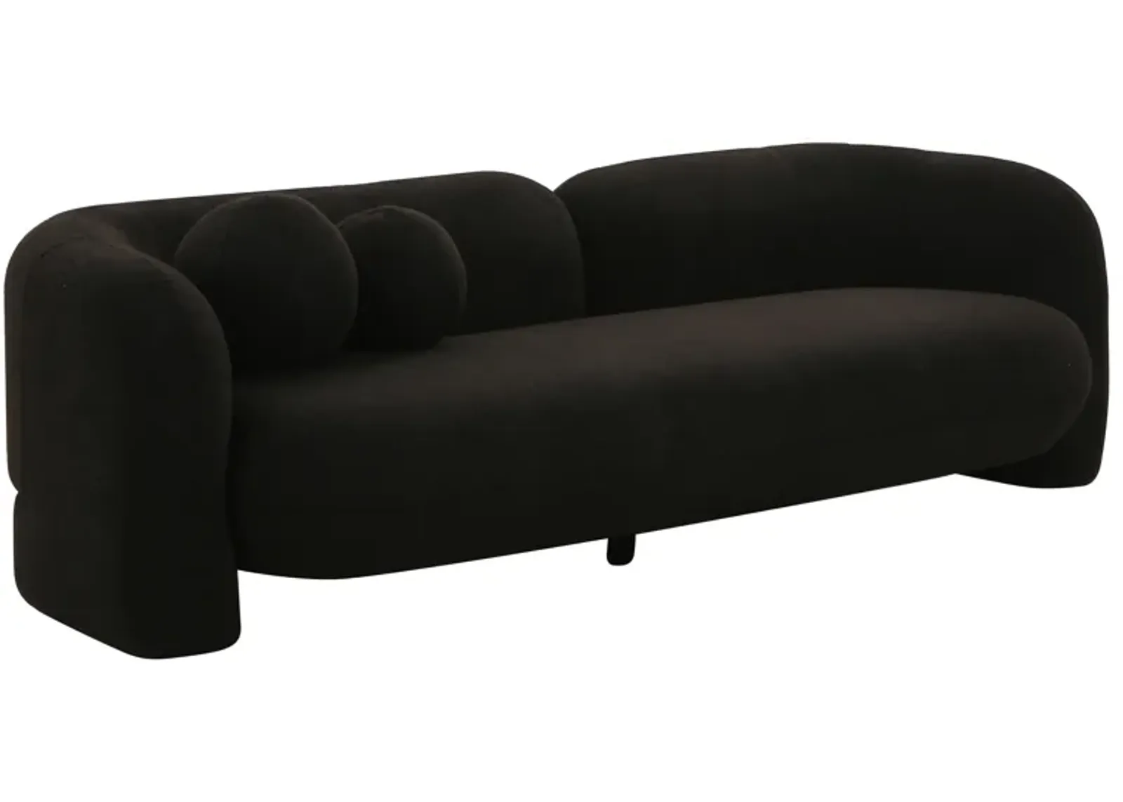 Amelie Black Faux Fur Sofa