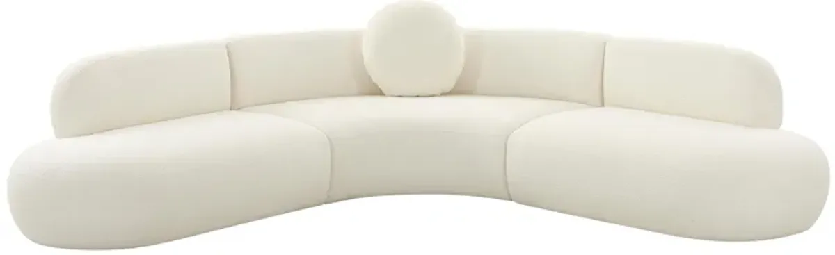 Broohah Cream Boucle Sectional