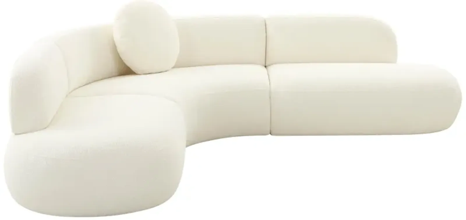 Broohah Cream Boucle Sectional