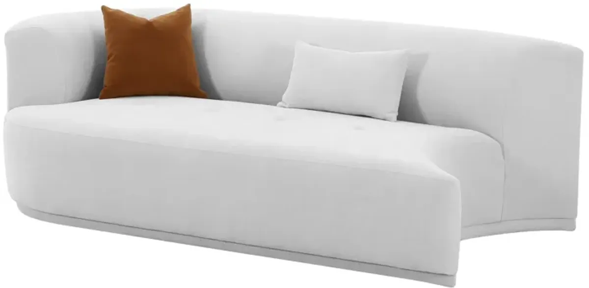 Fickle Grey Velvet Modular LAF Loveseat