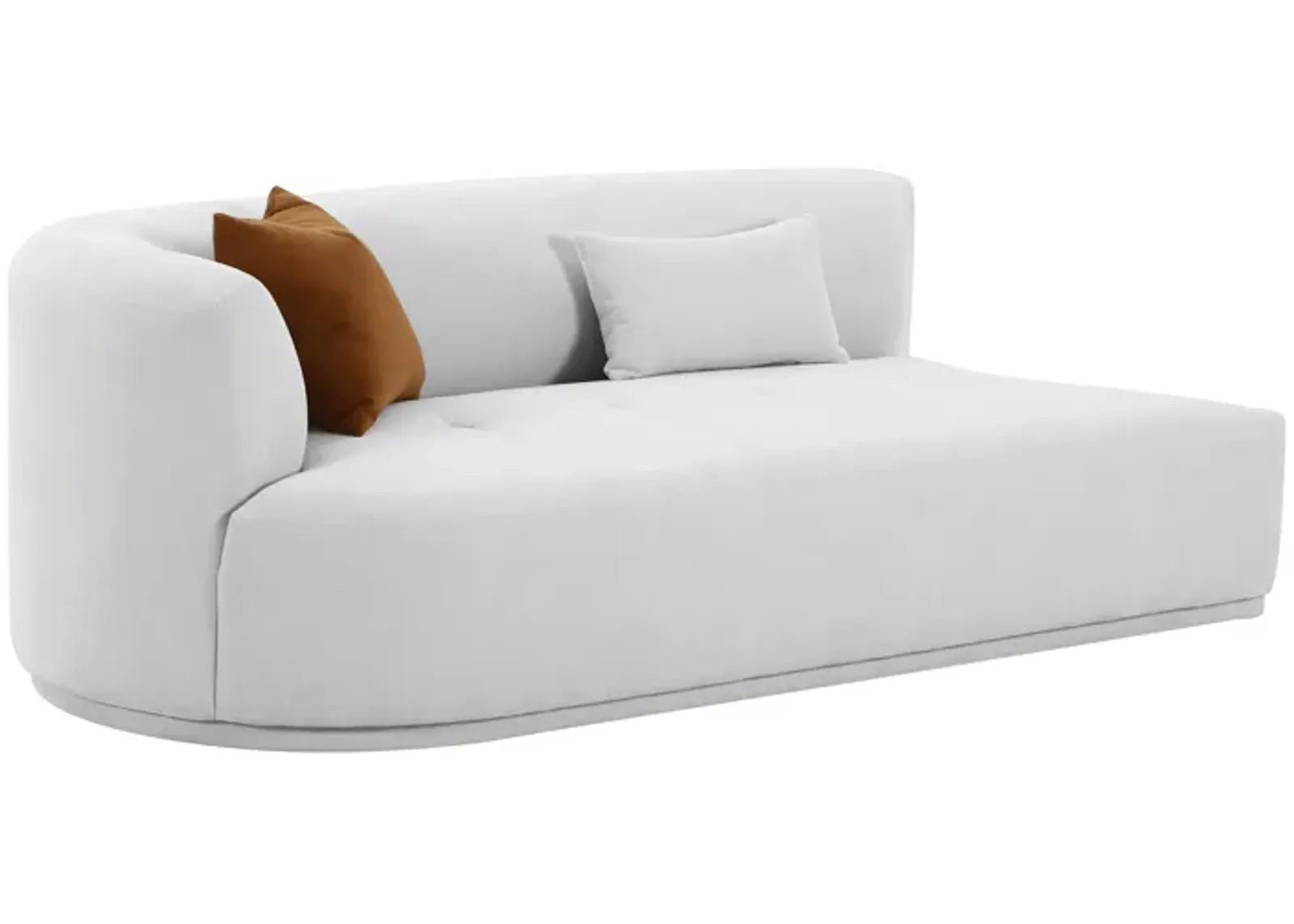 Fickle Grey Velvet Modular LAF Loveseat