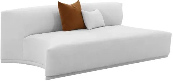 Fickle Grey Velvet Modular Armless Loveseat