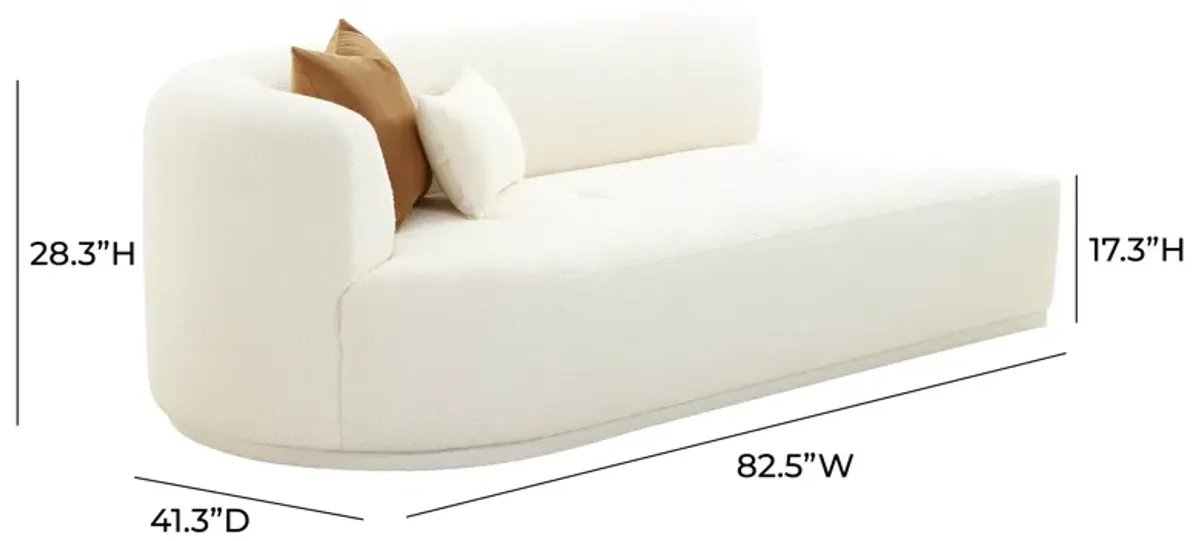 Fickle Cream Boucle Modular LAF Loveseat