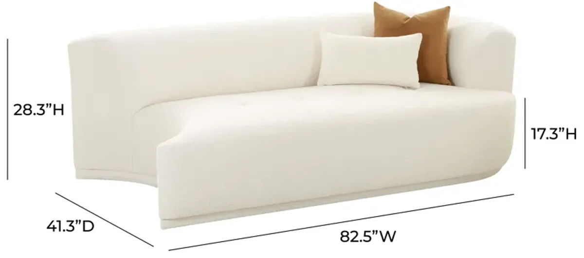 Fickle Cream Boucle Modular RAF Loveseat