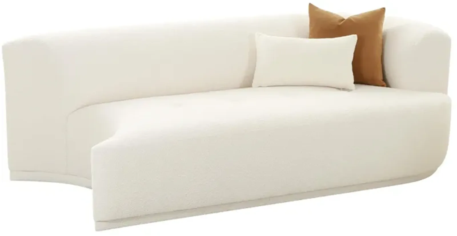 Fickle Cream Boucle Modular RAF Loveseat