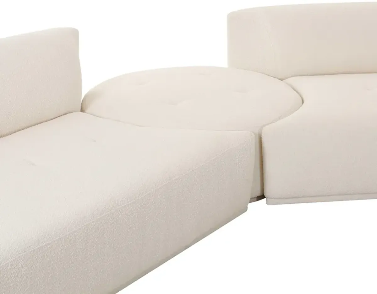 Fickle Cream Boucle 3-Piece Modular Sectional