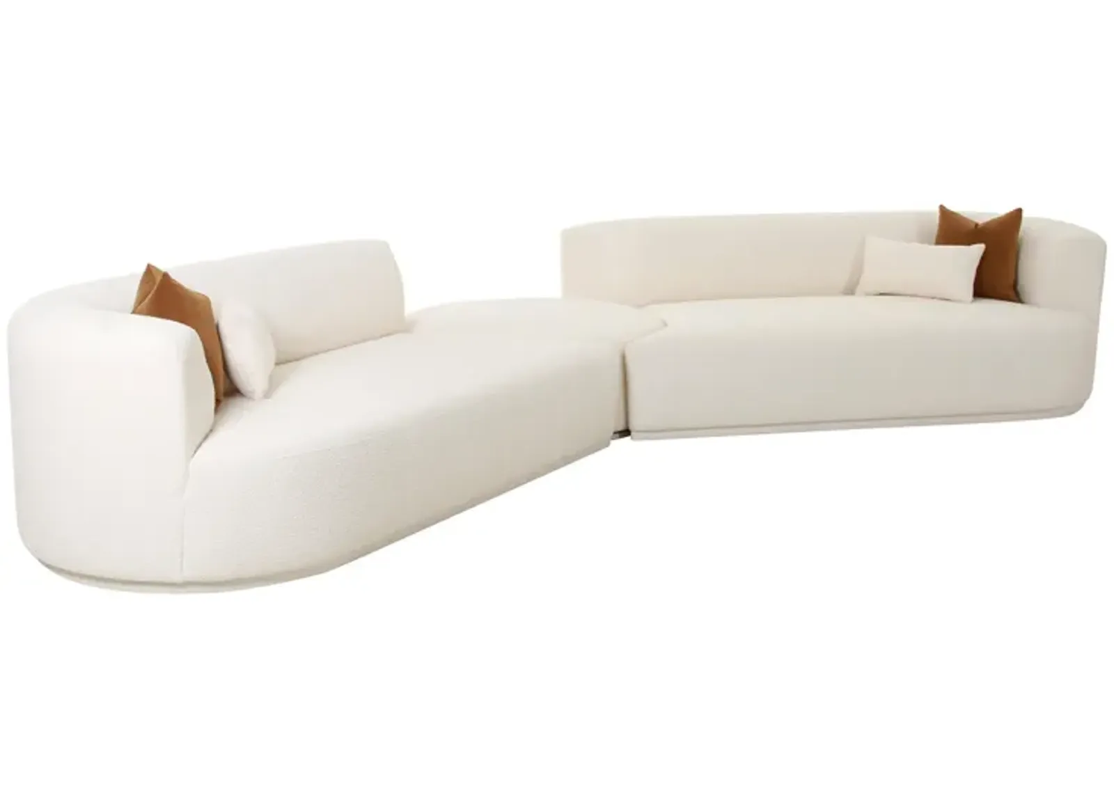 Fickle Cream Boucle 3-Piece Modular Sectional