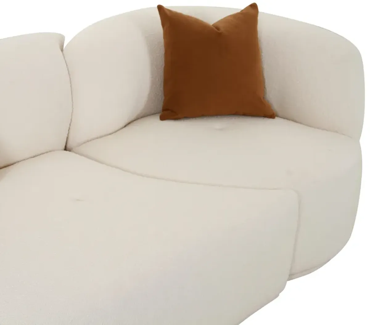 Fickle Cream Boucle 3-Piece Chaise Modular Sofa