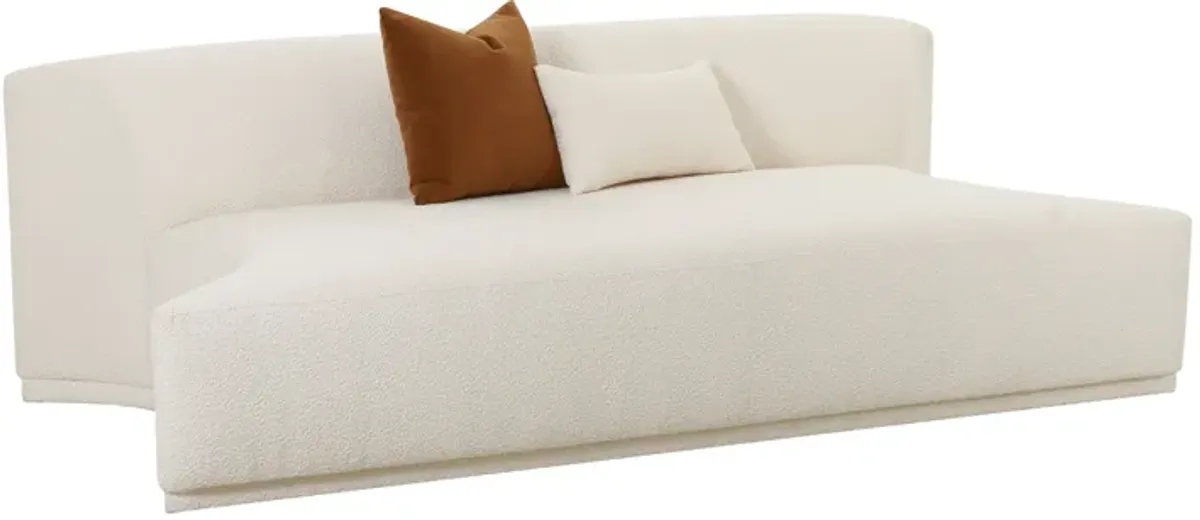 Fickle Cream Boucle Modular Armless Loveseat