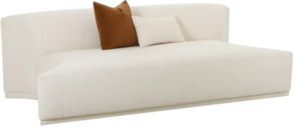 Fickle Cream Boucle Modular Armless Loveseat