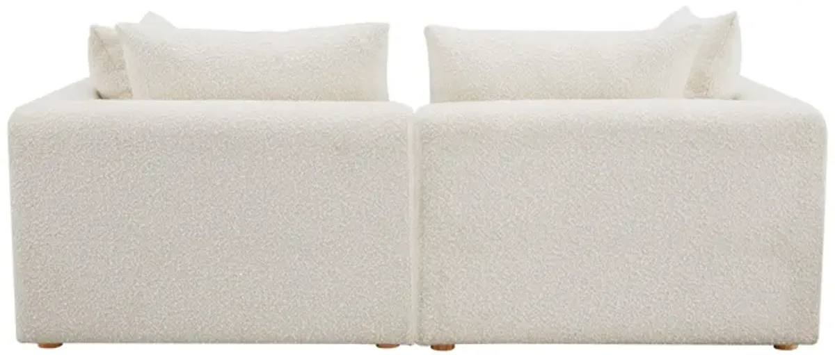 Hangover Cream Boucle Loveseat